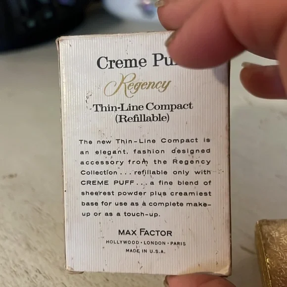 NWT Vintage Max Factor crème puff compact in box